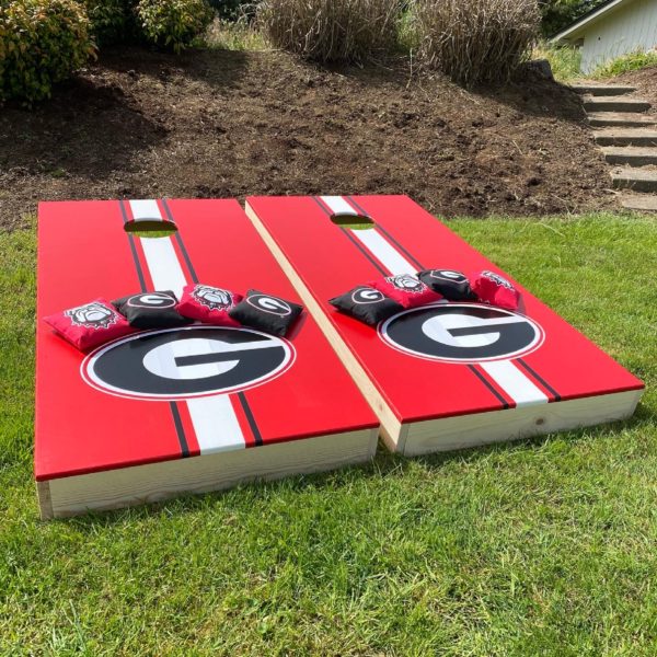 Georgia custom cornhole board